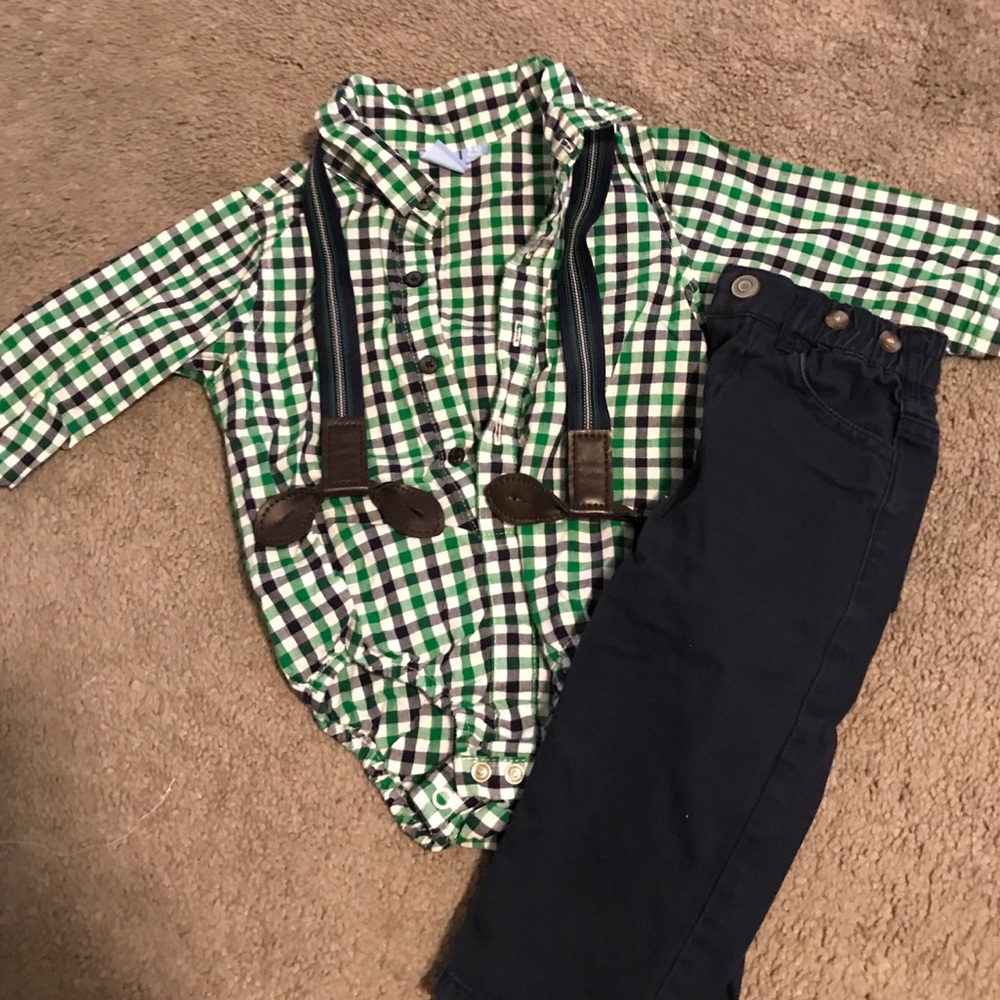Children Place set with suspenders